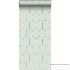   ESTAHOME Art Deco 139202 mentazöld-arany Art Deco mintás Elegáns tapéta