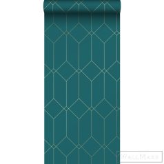   ESTAHOME Art Deco 139224 zöld-arany Art Deco mintás Elegáns tapéta