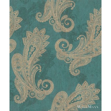 RASCH Indian Style 746457 kékes-zöld paisley mintás Elegáns tapéta