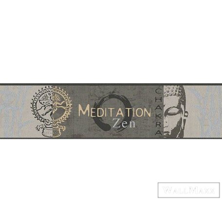 AS CREATION Only Borders 94314-1 ezüst meditáció mintás modern bordűr